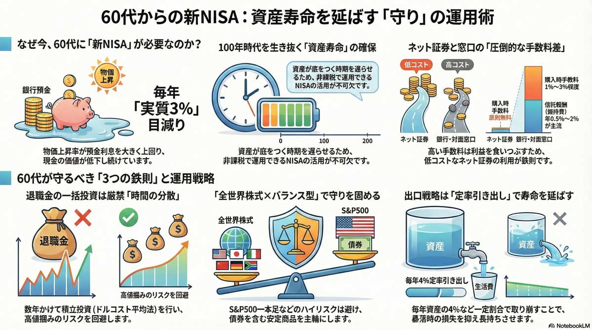 60代の「新NISA」は守りが鉄則！退職金を減らさず寿命を延ばす“賢い”運用術
